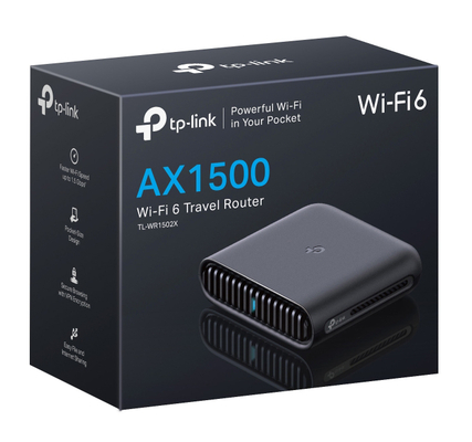 TP-LINK Travel Router TL-WR1502X, AX1500 Wi-Fi 6, Dual Band