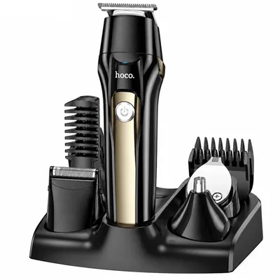 Trimmer Σετ Hoco. DAR67 με Λεπίδες απο Ανοξείδωτο Ατσάλι 5-σε-1 για Κεφάλι Μύτη και Αυτιά Μαύρο