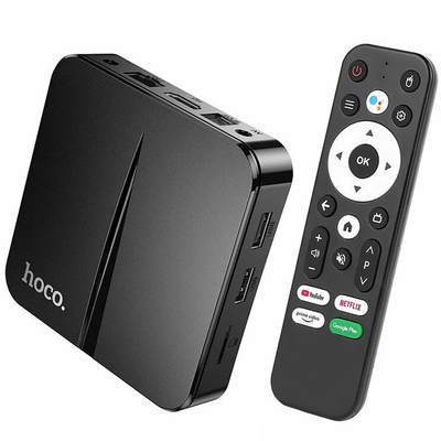 TV Box Hoco. DQ09 Barco 4K UHD 60Fps με WiFi RJ45 4GB RAM + 64GB ROM v5.0 Android 12 Δεν είναι συμβατό με Magenta TV και Netflix