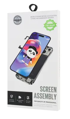 TW INCELL LCD για iPhone 14, camera-sensor ring, earmesh, μαύρη