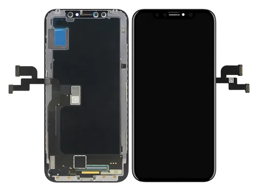 TW INCELL LCD ILCD-015 για iPhone Χ, camera-sensor ring, earmesh, μαύρη