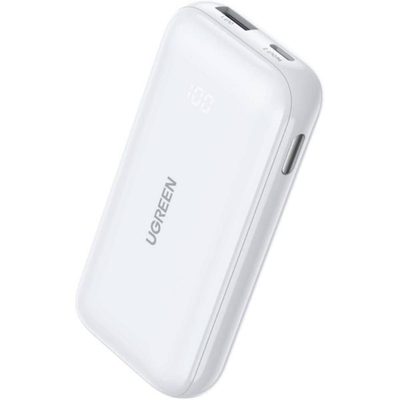 Ugreen Powerbank 10000mAh Nexode PB501 USB + USB-C 30W PD biały (25189) (UGR25189)