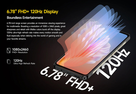 ULEFONE smartphone Armor 25T Pro, 6.78", 8/256GB, 5G, 6500mAh, IP68/IP69K/MIL-STD-810H, μαύρο