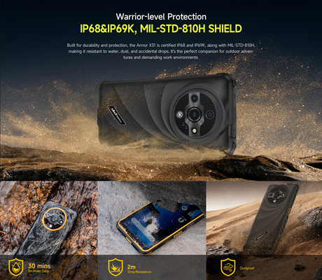 ULEFONE smartphone Armor X31, 6.56", 6/128GB, 6050mAh, IP68/IP69K, μαύρο