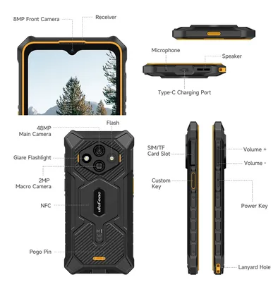 ULEFONE smartphone RugKing 3 Pro, 6.56", 8/128GB, 5700mAh, IP68/IP69K, μαύρο