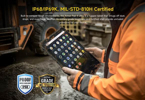 ULEFONE tablet Armor Pad 4 Ultra, 10.36", 8/256GB, 11800mAh, IP68/IP69K, 5G, μαύρο