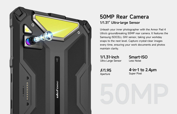 ULEFONE tablet Armor Pad 4 Ultra, 10.36", 8/256GB, 11800mAh, IP68/IP69K, 5G, μαύρο