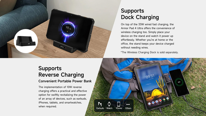ULEFONE tablet Armor Pad 4 Ultra, 10.36", 8/256GB, 11800mAh, IP68/IP69K, 5G, μαύρο
