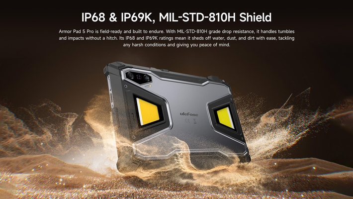 ULEFONE tablet Armor Pad 5 Pro, 11", 12GB/512GB, 24200mAh, IP68/IP69K/MIL-STD-810H, 5G, μαύρο