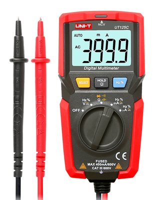 UNI-T μίνι ψηφιακό πολύμετρο UT125C, 600V AC/DC, NCV