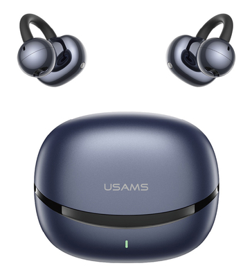 USAMS earphones με θήκη φόρτισης Echo R03, OWS, Φ11mm, 40/300mAh, μπλε