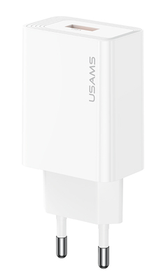 USAMS φορτιστής τοίχου CC324, USB, 18W, λευκός