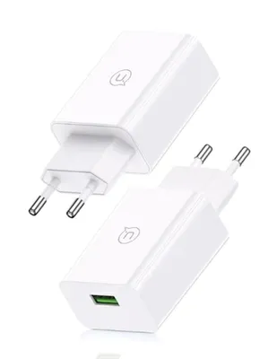 USAMS φορτιστής τοίχου SCXLTZ03 με καλώδιο Lightning, USB, 18W, λευκός