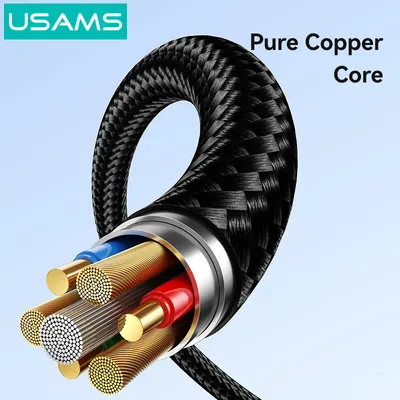 USAMS καλώδιο Lightning σε USB-C SJ770, 30W, 480Mbps, 1m, μαύρο