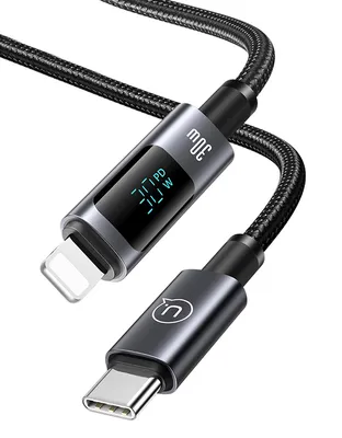 USAMS καλώδιο Lightning σε USB-C US-SJ672, 30W, 480Mbps, 1.2m, μαύρο