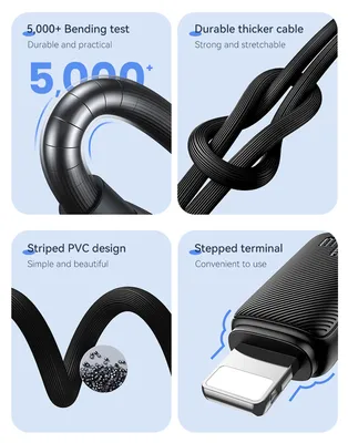 USAMS καλώδιο Lightning σε USB-C US-SJ692, 30W, 480Mbps, 1m, μαύρο