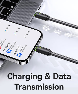USAMS καλώδιο Lightning σε USB-C US-SJ735, 30W, 480Mbps, 1m, μαύρο