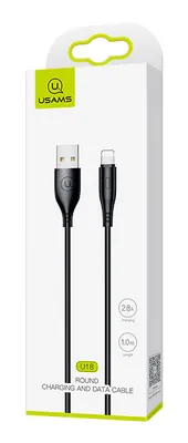 USAMS καλώδιο Lightning σε USB US-SJ266, 2A, 1m, μαύρο