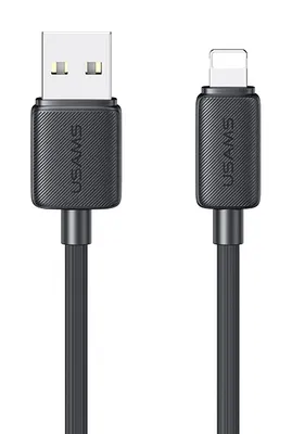 USAMS καλώδιο Lightning σε USB US-SJ694, 2.4A, 480Mbps, 2m, μαύρο
