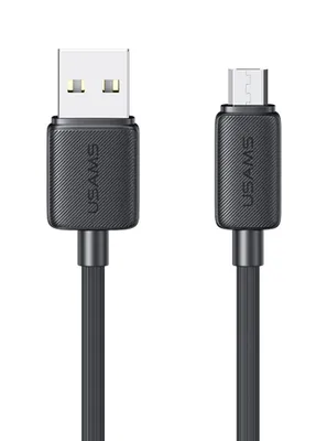 USAMS καλώδιο micro USB σε USB US-SJ690, 2A, 480Mbps, 1m, μαύρο