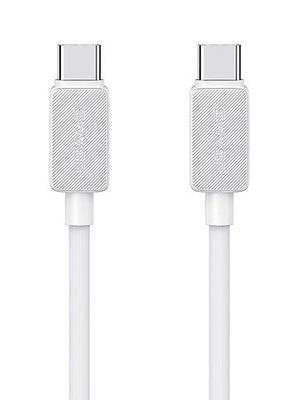 USAMS καλώδιο USB-C σε USB-C US-SJ691, 60W, 480Mbps, 1m, λευκό
