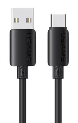 USAMS καλώδιο USB-C σε USB SJ786, σιλικόνης, 3A, 480Mbps, 1m, μαύρο