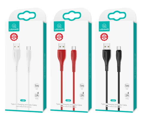 USAMS καλώδιο USB-C σε USB US-SJ372, 2A, 1m, μαύρο