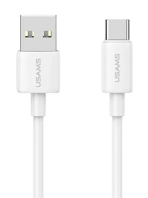 USAMS καλώδιο USB-C σε USB US-SJ708, 3A, 480Mbps, 1m, λευκό