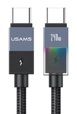 USAMS καλώδιο USB-C SJ775, 240W, 480Mbps, 1.2m, μαύρο