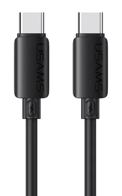 USAMS καλώδιο USB-C SJ787, σιλικόνης, 60W, 480Mbps, 1m, μαύρο