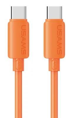 USAMS καλώδιο USB-C SJ787, σιλικόνης, 60W, 480Mbps, 1m, πορτοκαλί