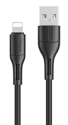 USAMS καλώδιο USB σε Lightning US-SJ500, 2A, 1m, μαύρο