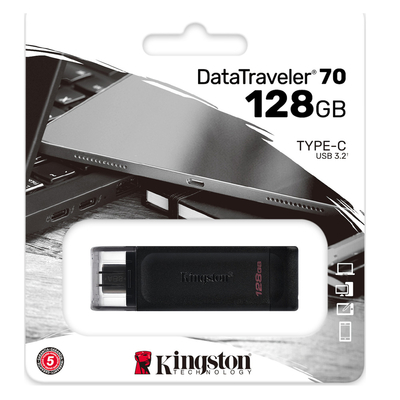 USB 3.2 Kingston Flash Drive 128GB USB-C DT70/128GB