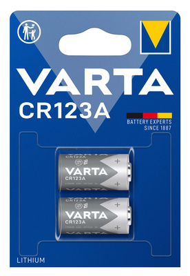 VARTA μπαταρία λιθίου CR123A, 3V, 2τμχ