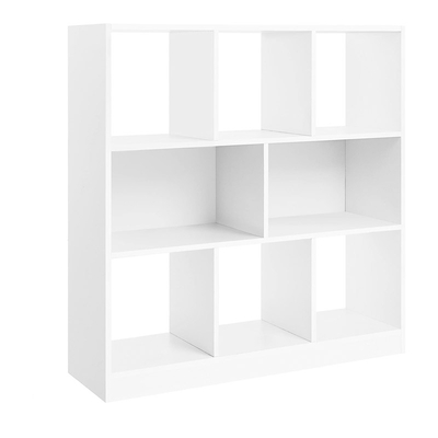 Vasagle Ξύλινη Βιβλιοθήκη με 8 Ράφια 97.5 x 30 x 100 cm Χρώματος Λευκό  (LBC52WT) (VASLBC52WT)