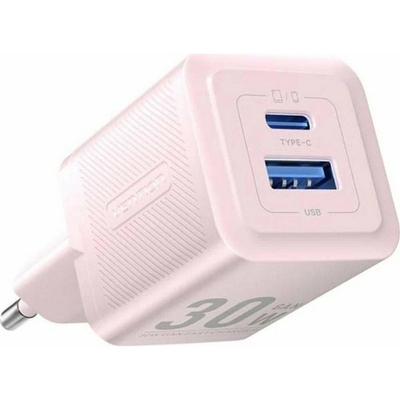 VENTION 2-Port USB (C + A) GaN Charger (30W/30W) EU-Plug Pink (FEQP0-EU) (VENFEQP0-EU)