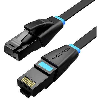 VENTION Cat6 UTP Flat Ethernet Patch Cable 3M Black (IBJBI) (VENIBJBI)