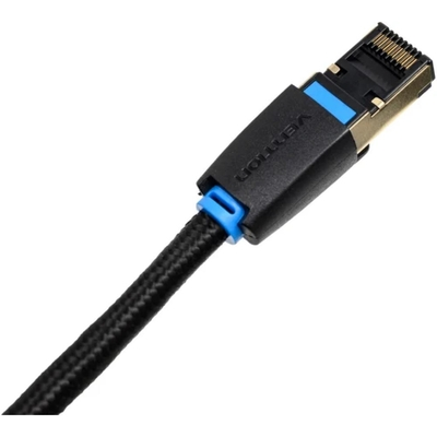 VENTION Cat8 SFTP Cotton Braided Ethernet Patch Cable 2M Black (IKGBH) (VENIKGBH)