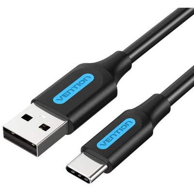 VENTION USB 2.0 A Male to C Male 3A Cable 0.5M Black (COKBD) (VENCOKBD)