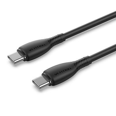 VENTION USB 2.0 C Male to C Male 3A Cable 1M Black Flexible PVC Type (TRVBF) (VENTRVBF)