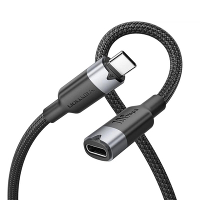 VENTION USB 3.2 Gen2 C Male to C Male 10Gbps Cable 1M Black Aluminum Alloy Type (TRGBF) (VENTRGBF)
