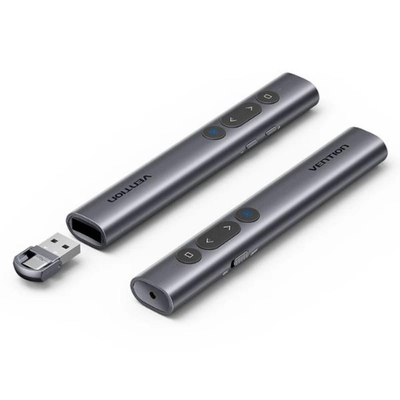 VENTION Wireless PowerPoint Presentation Clicker with Green Laser Pointer – Gray (KQJH0) (VENKQJH0)