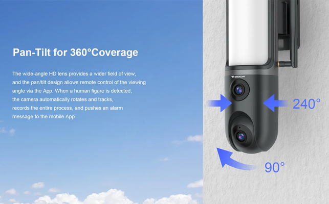 VSTARCAM smart κάμερα FC4 με φωτισμό, dual lens, 3MP, WiFi, SD, PTZ, IP66