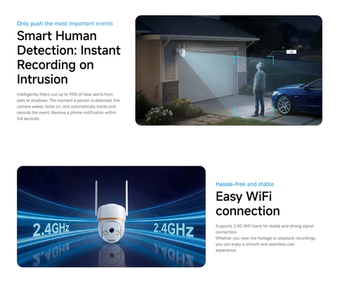 VSTARCAM smart κάμερα HS30, 3MP, WiFi, PTZ, SD, IP66