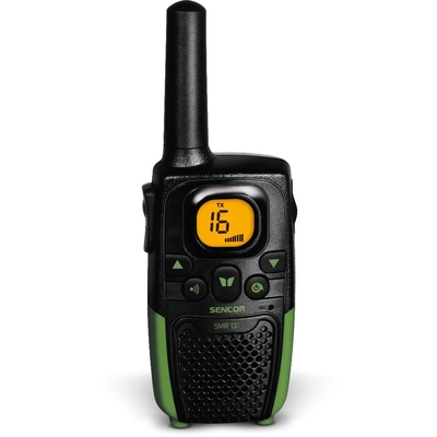 Walkie Talkie Sencor SMR 131 Σετ 2τεμ. με Yποδοχή Hands Free 2.5mm Εύρος Κάλυψης 7 km 3ΑΑΑ Μαύρο/Πράσινο