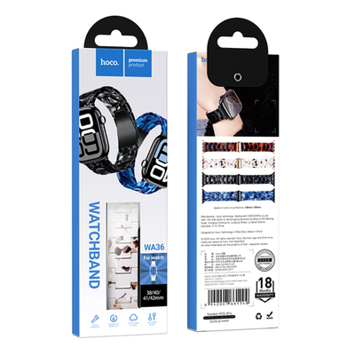 Watchband Hoco WA36 Elegant Series 38/40/41/42mm Πλαστικό Μπρασελέ Strap για Apple Watch series 1/2/3/4/5/6/7/8/9/SE/SE2 Nougat