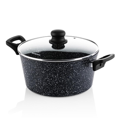 WESTINGHOUSE Βαθιά&nbsp;Κατσαρόλα&nbsp;Από&nbsp;Αλουμίνιο&nbsp;7.&nbsp;1&nbsp;Lt&nbsp;/&nbsp;28&nbsp;cm&nbsp;Με&nbsp;Αντικολλητική&nbsp;Επίστρωση&nbsp;Μάρμαρου&nbsp;&&nbsp;Γυάλινο&nbsp;Καπάκι