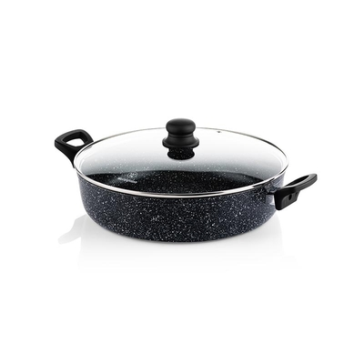 WESTINGHOUSE Ρηχή&nbsp;Κατσαρόλα&nbsp;Από&nbsp;Αλουμίνιο&nbsp;3.&nbsp;7&nbsp;Lt&nbsp;/&nbsp;28&nbsp;cm&nbsp;Με&nbsp;Αντικολλητική&nbsp;Επίστρωση&nbsp;Μάρμαρου&nbsp;&&nbsp;Γυάλινο&nbsp;Καπάκι