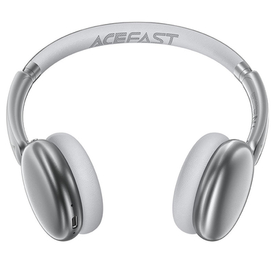 Wireless Ακουστικά Hi-Fi Stereo Acefast H8 500mAh v5.4 30db ANC Ασημί με HD Μικρόφωνο Memory Foam Μαξιλαράκια και Θήκη