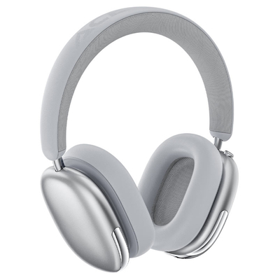 Wireless Ακουστικά Stereo Acefast H9 500mAh v5.4 30dB ANC με Μικρόφωνο και Πλήκτρο Λειτουργιών Ασημί